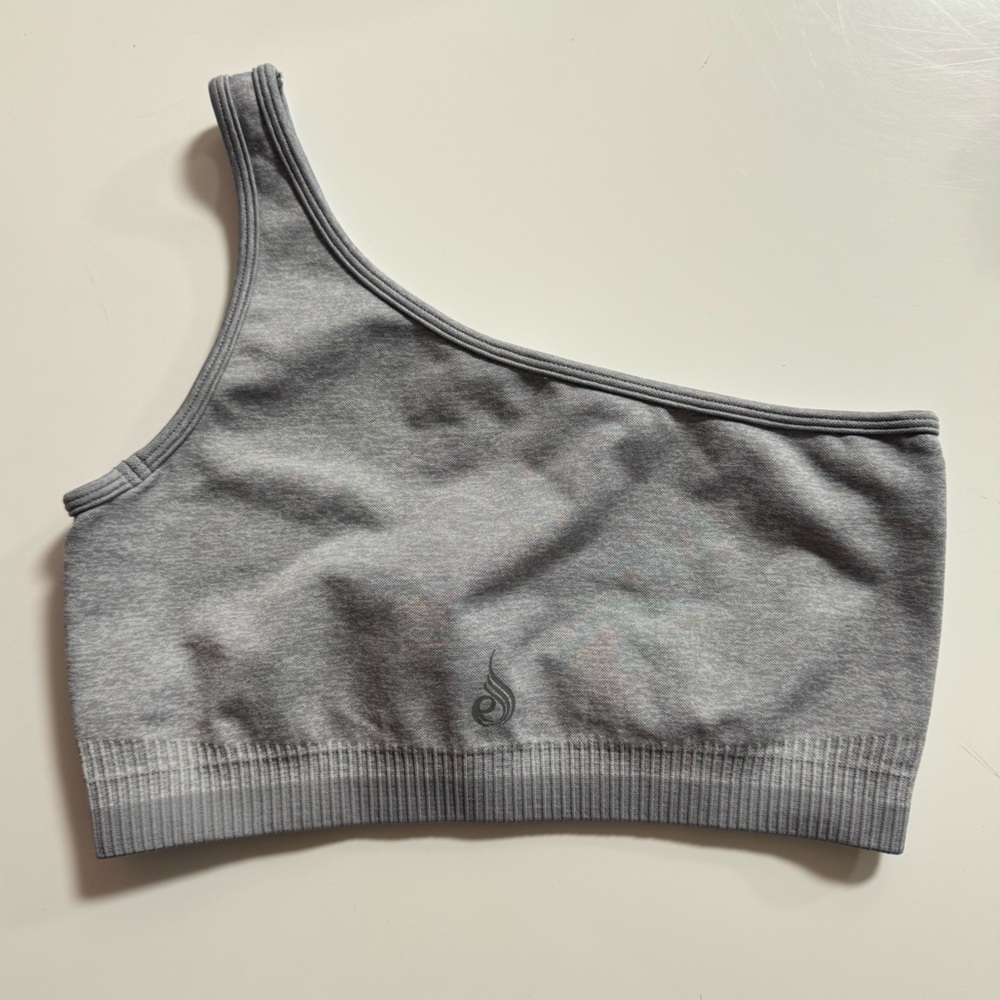Ryderwear Grey Womens Sports Bra Asymmetrical One Strap size medium
